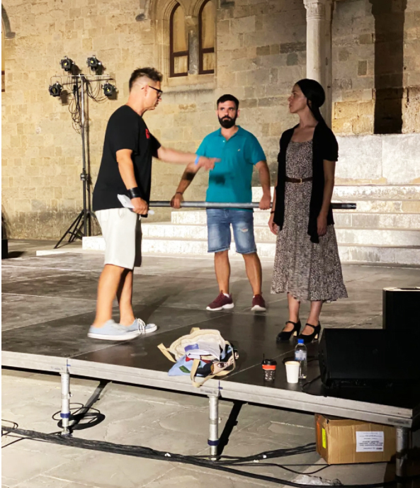 photo of Stefanos Koroneos directing an opera